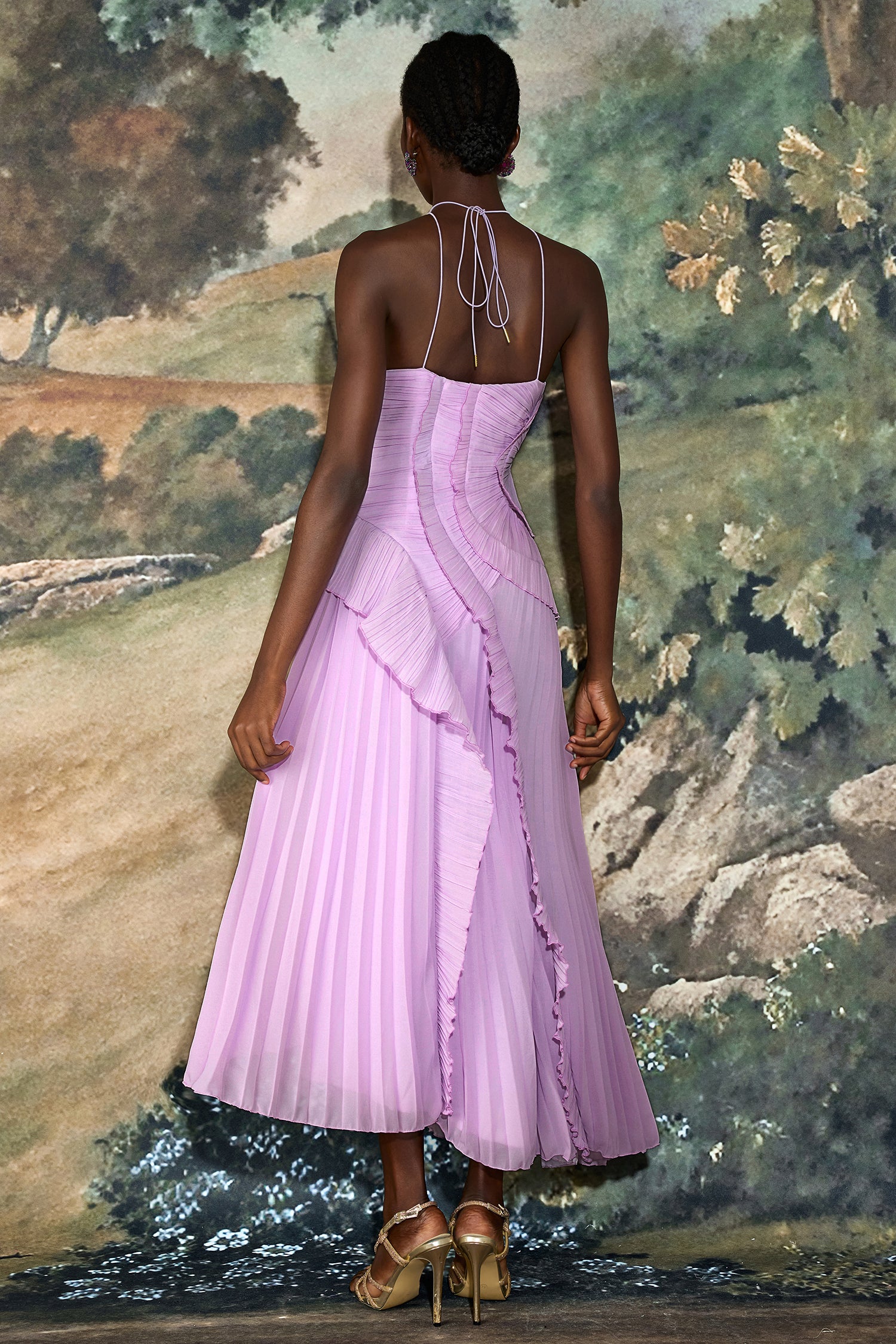 ARIA PLEATED MAXI DRESS