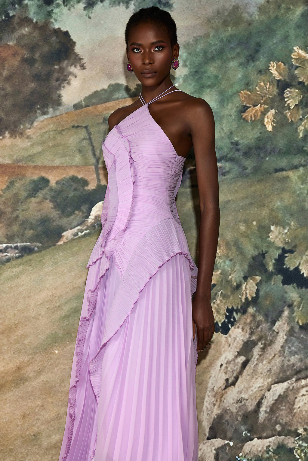 ARIA PLEATED MAXI DRESS