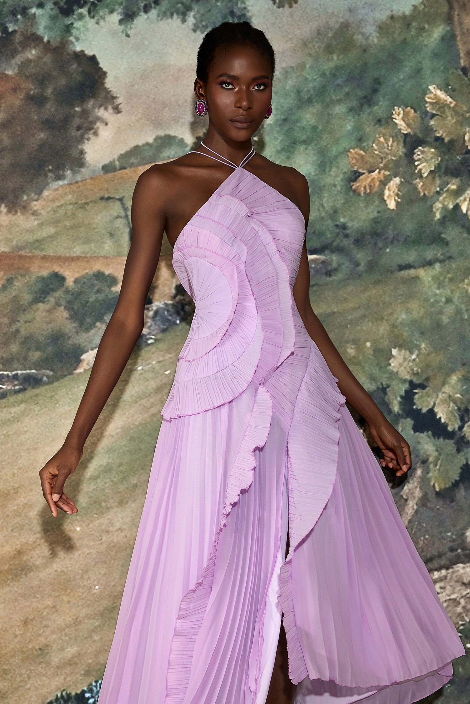 ARIA PLEATED MAXI DRESS