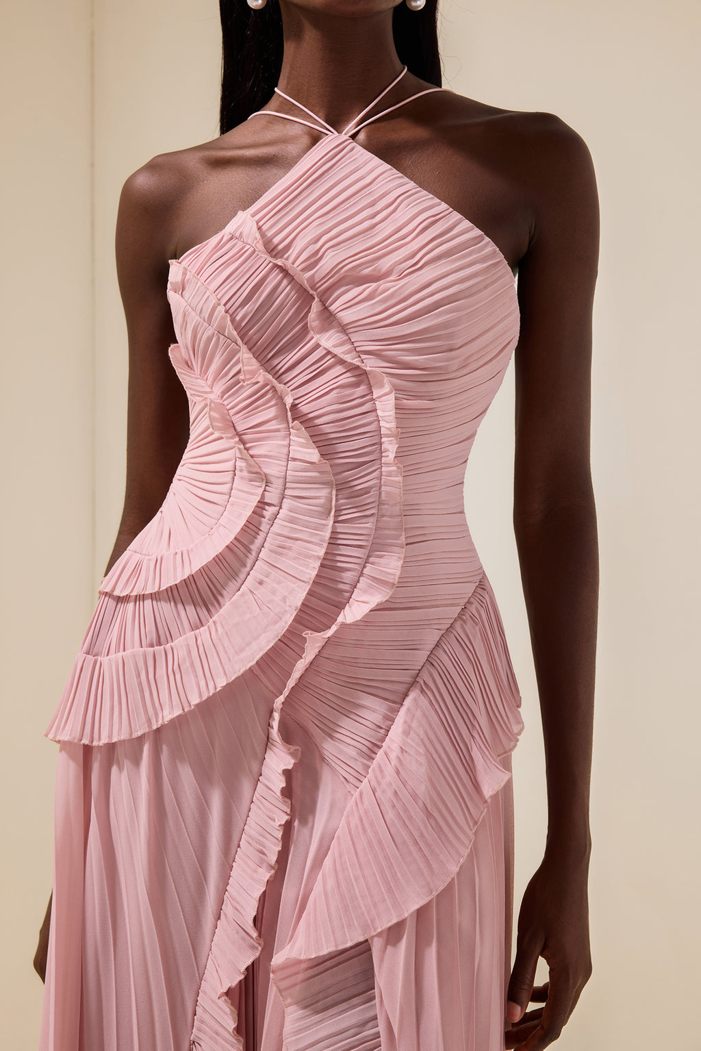 ARIA PLEATED MAXI DRESS