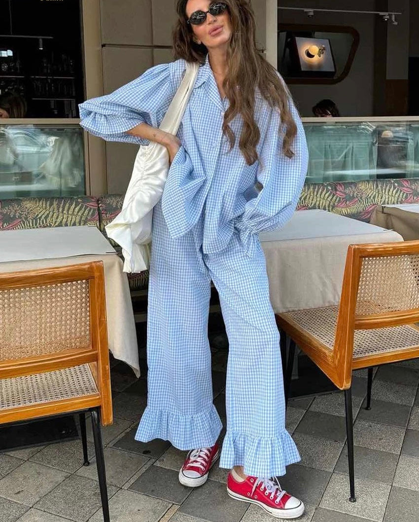 EMMA PLAID TWO PIECE SET