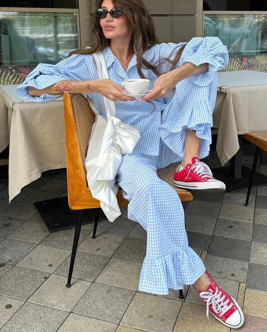 EMMA PLAID TWO PIECE SET