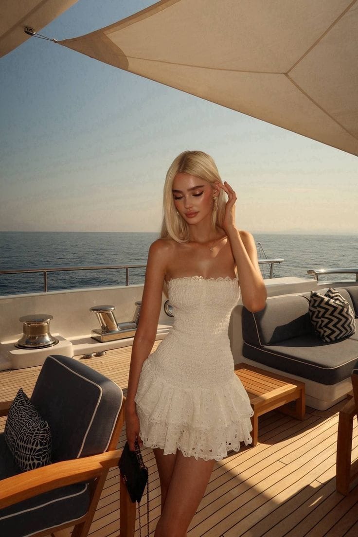 LAURA RUFFLE MINI DRESS