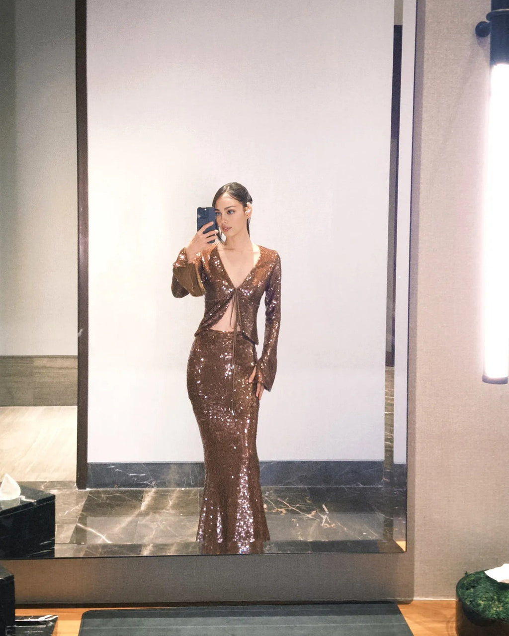 NOEMI SEQUIN TWO PIECE SET