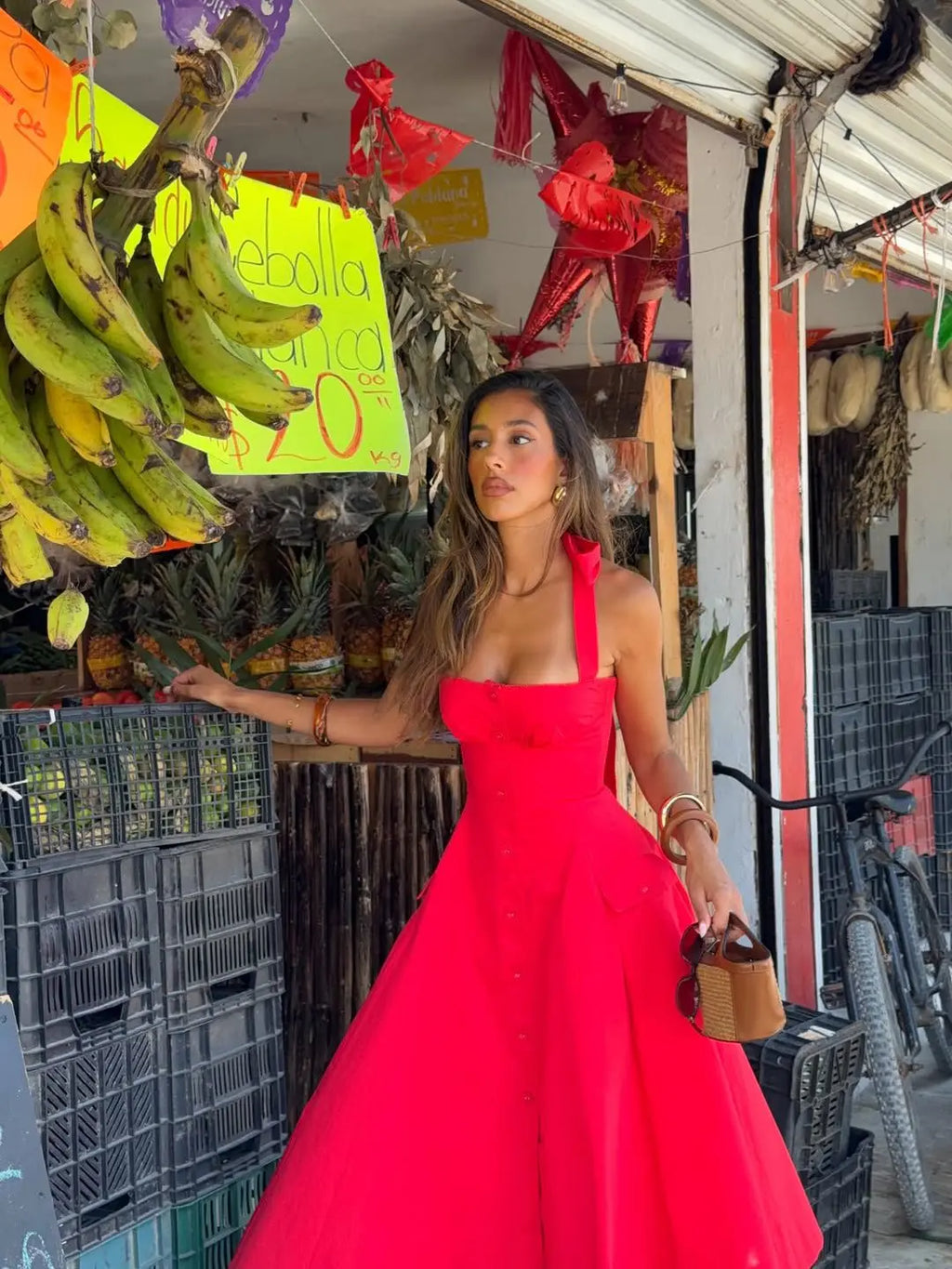 ALLORA FLORAL MIDI DRESS