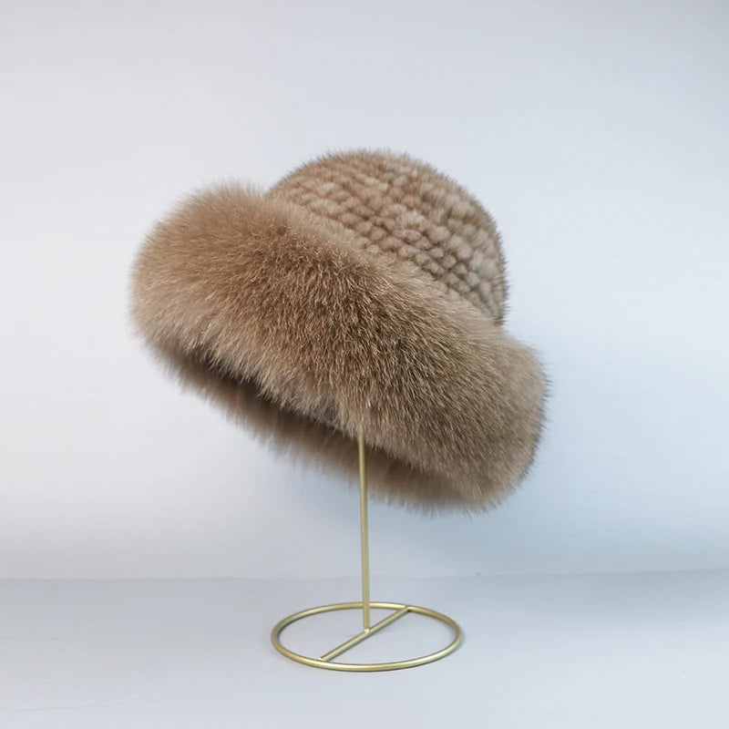 STELLA REAL MINK FUR CAP