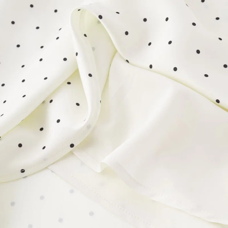 CHARIS POLKA DOT MIDI DRESS WHITE