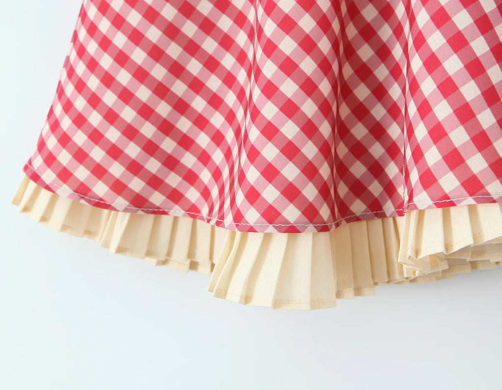 MADDIE PLAID MINI DRESS