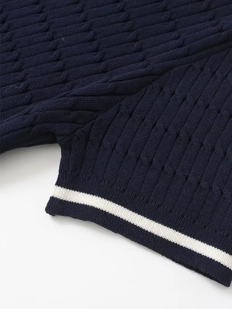 HALLIE KNIT POLO T-SHIRT