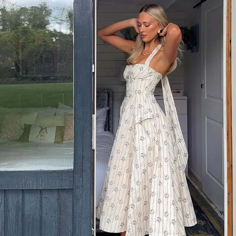 ALLORA FLORAL MIDI DRESS