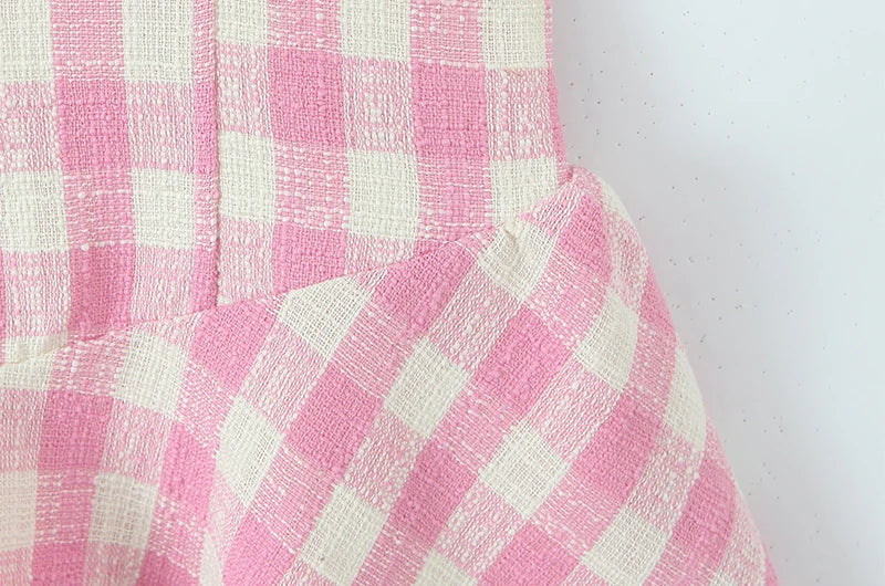 LANA PLAID MINI DRESS