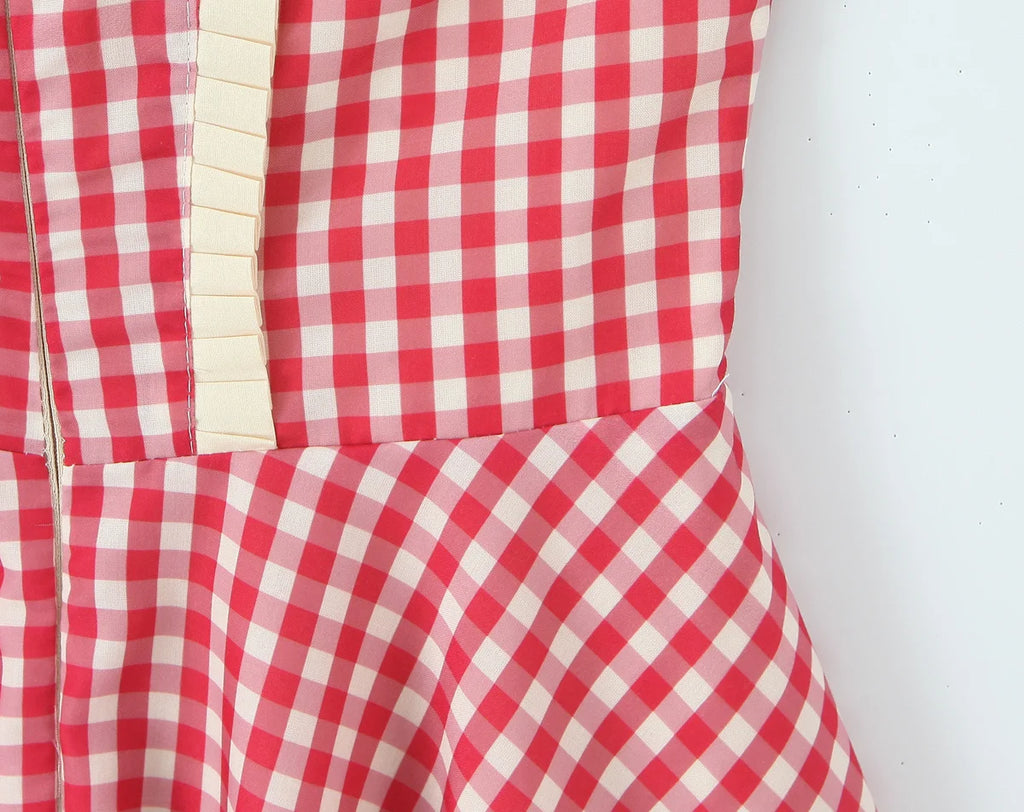 MADDIE PLAID MINI DRESS