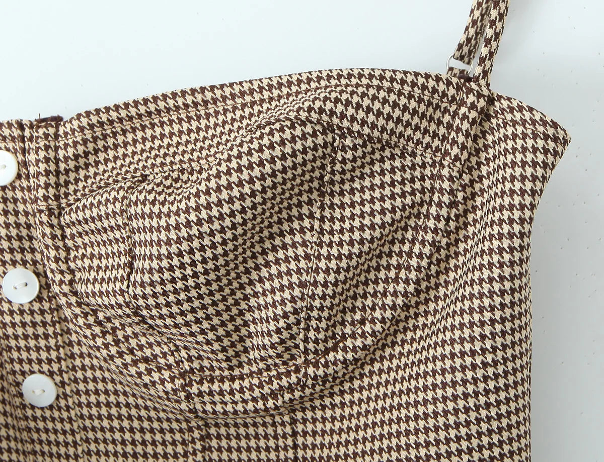 MELANIE PLAID CORSET