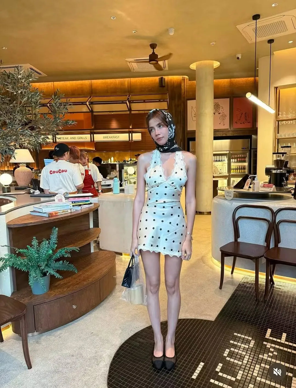 ELLIS POLKA DOT MINI DRESS