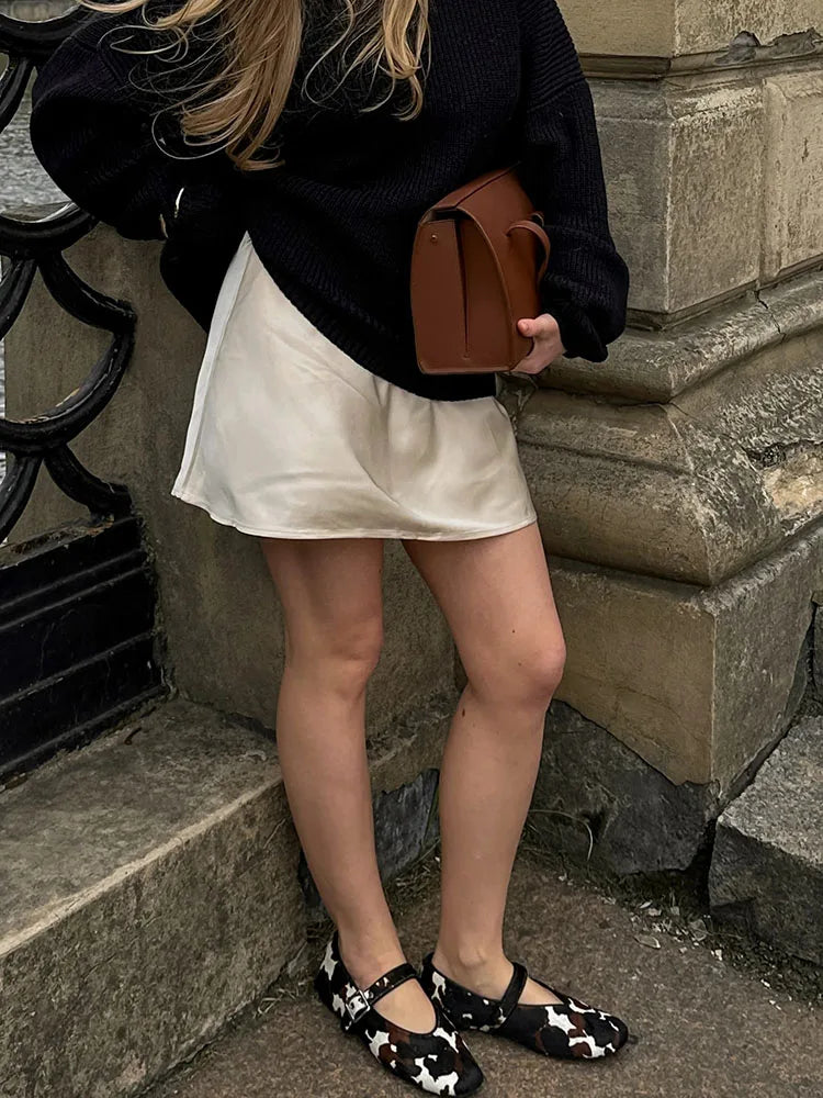 INNA SATIN MINI SKIRT