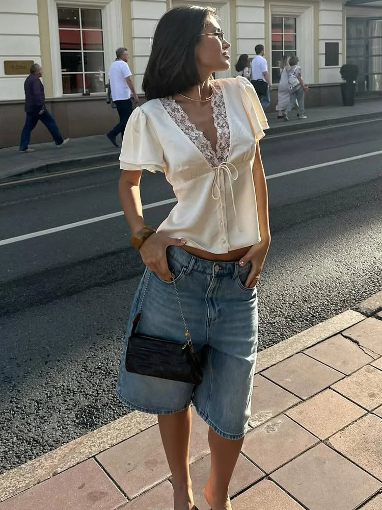 ADDISON SATIN BLOUSE