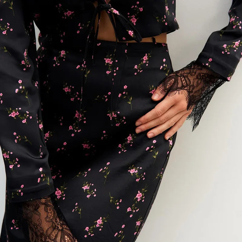 ROUZI LACE UP MIDI DRESS