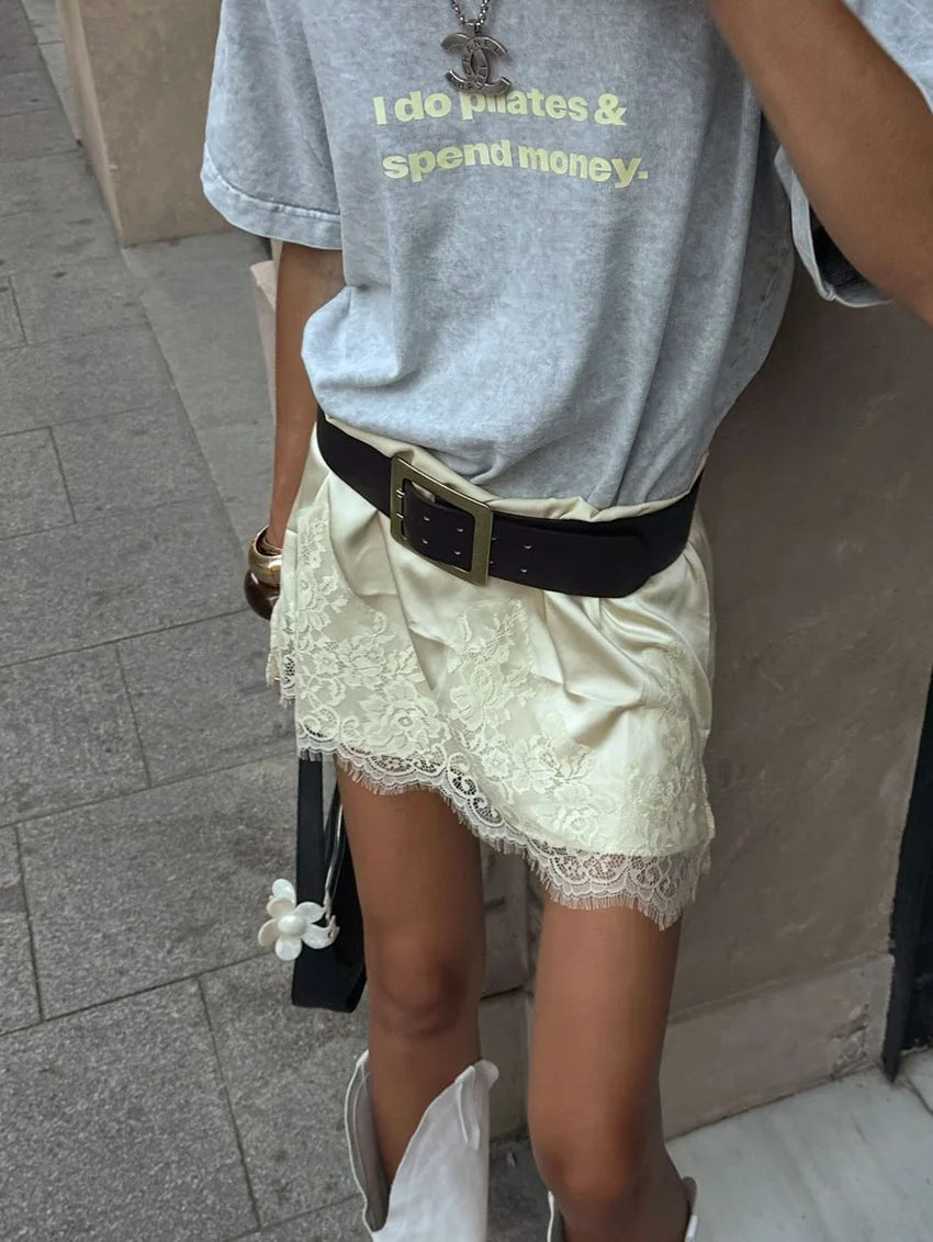 NARA SATIN MINI SKIRT