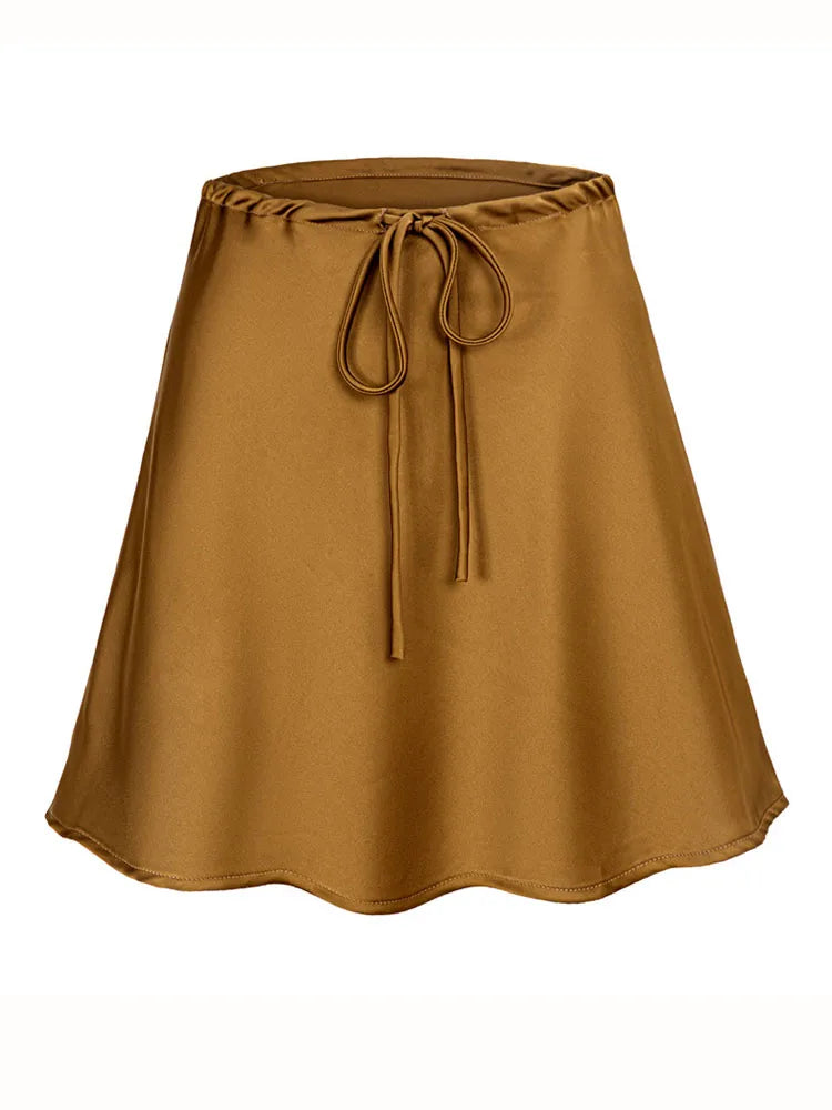 INNA SATIN MINI SKIRT