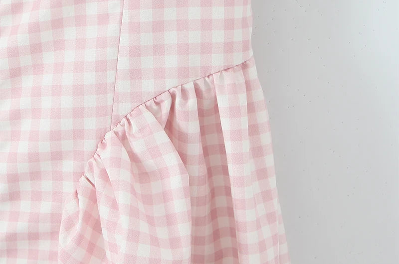 JOARDA PLAID MIDI DRESS