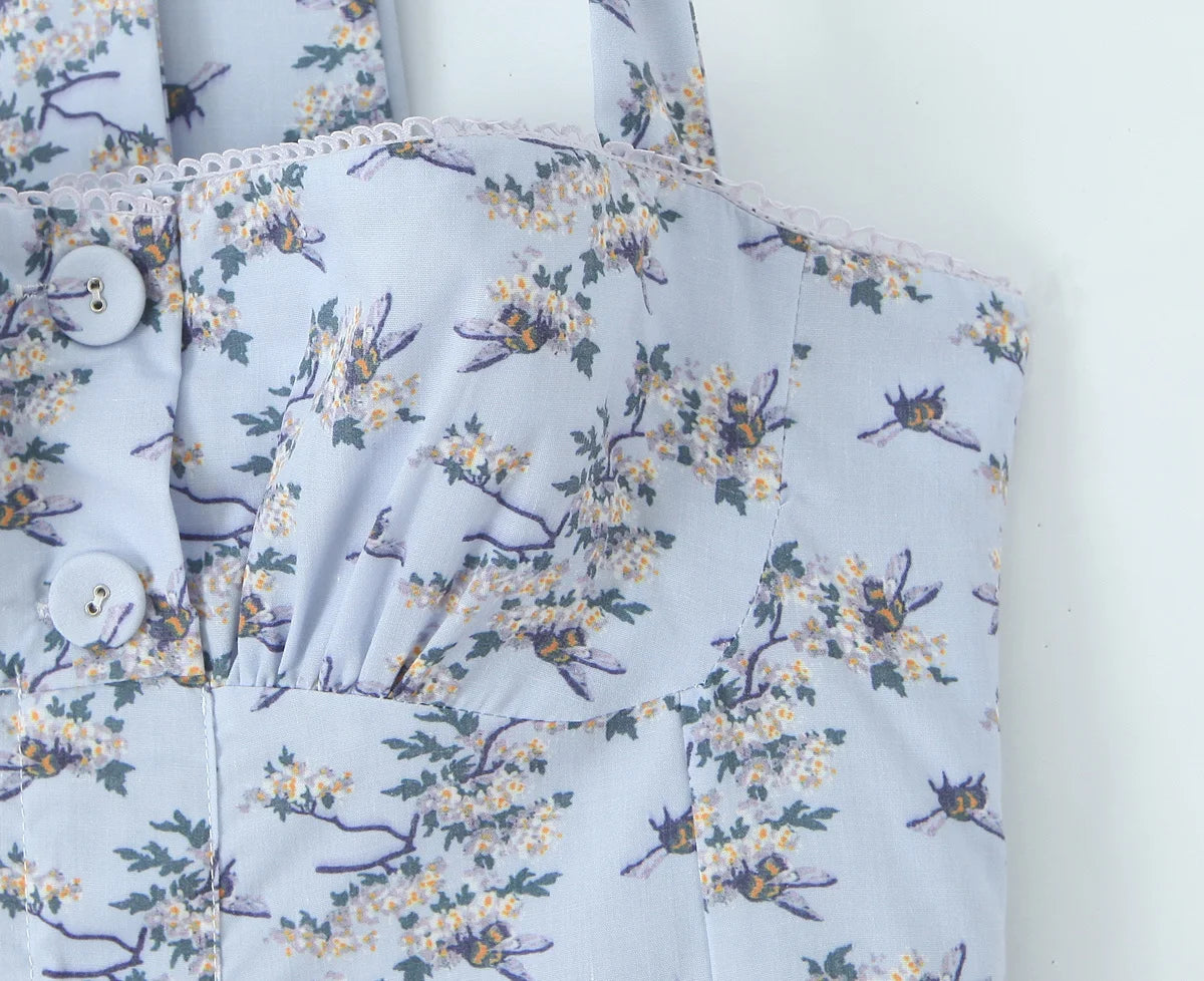 ALLORA FLORAL MIDI DRESS