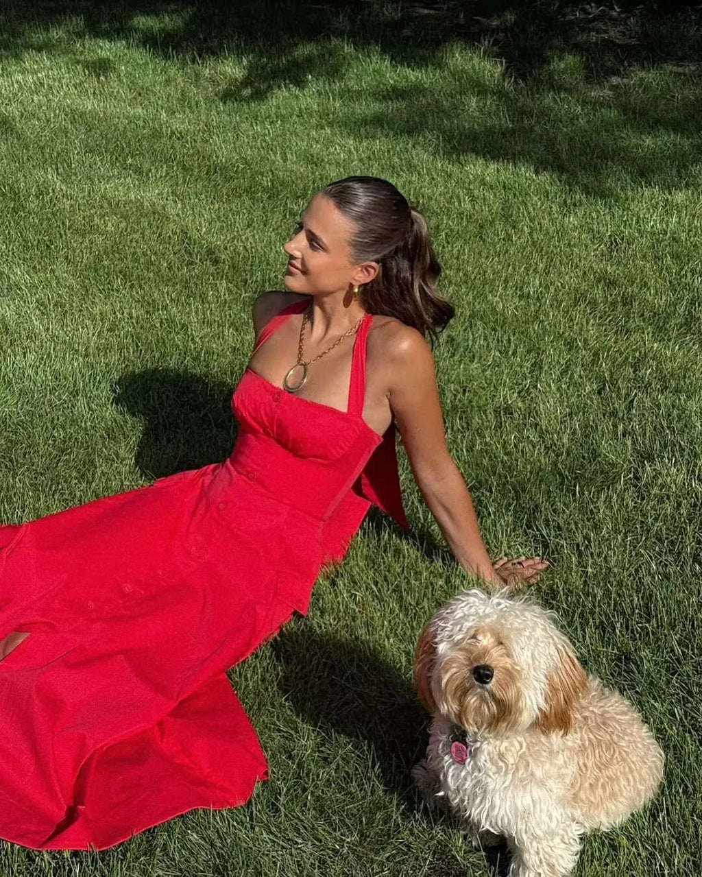 ALLORA FLORAL MIDI DRESS