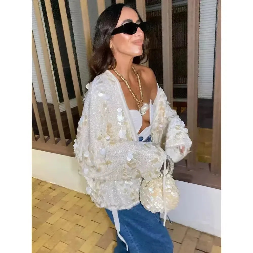 TERESIANA SEQUIN KIMONO