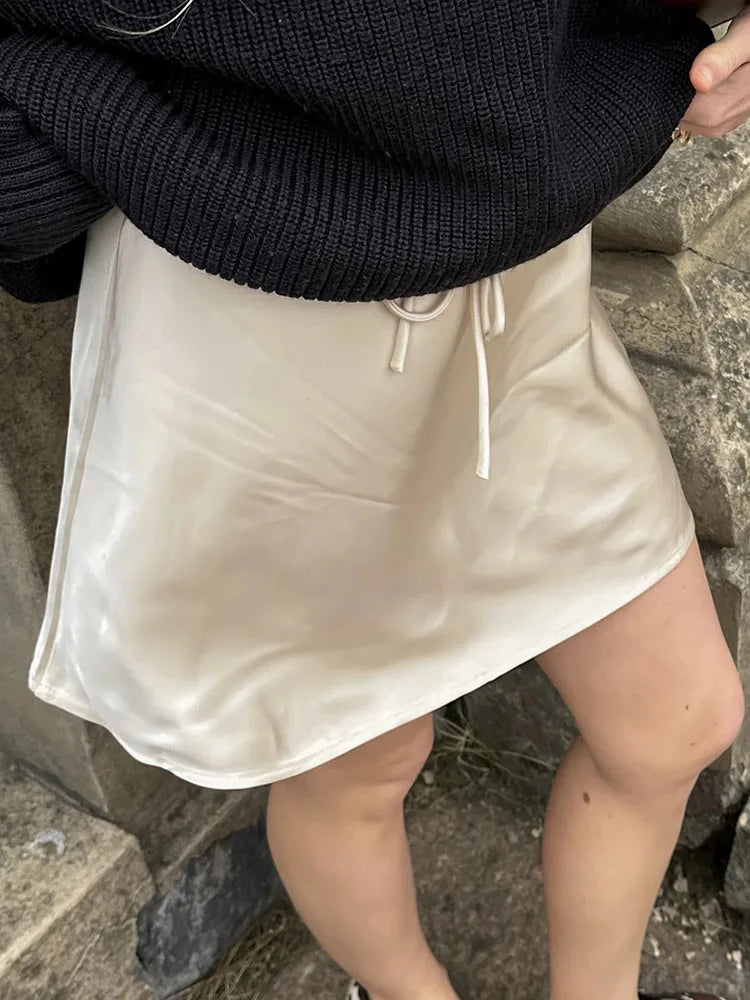 INNA SATIN MINI SKIRT