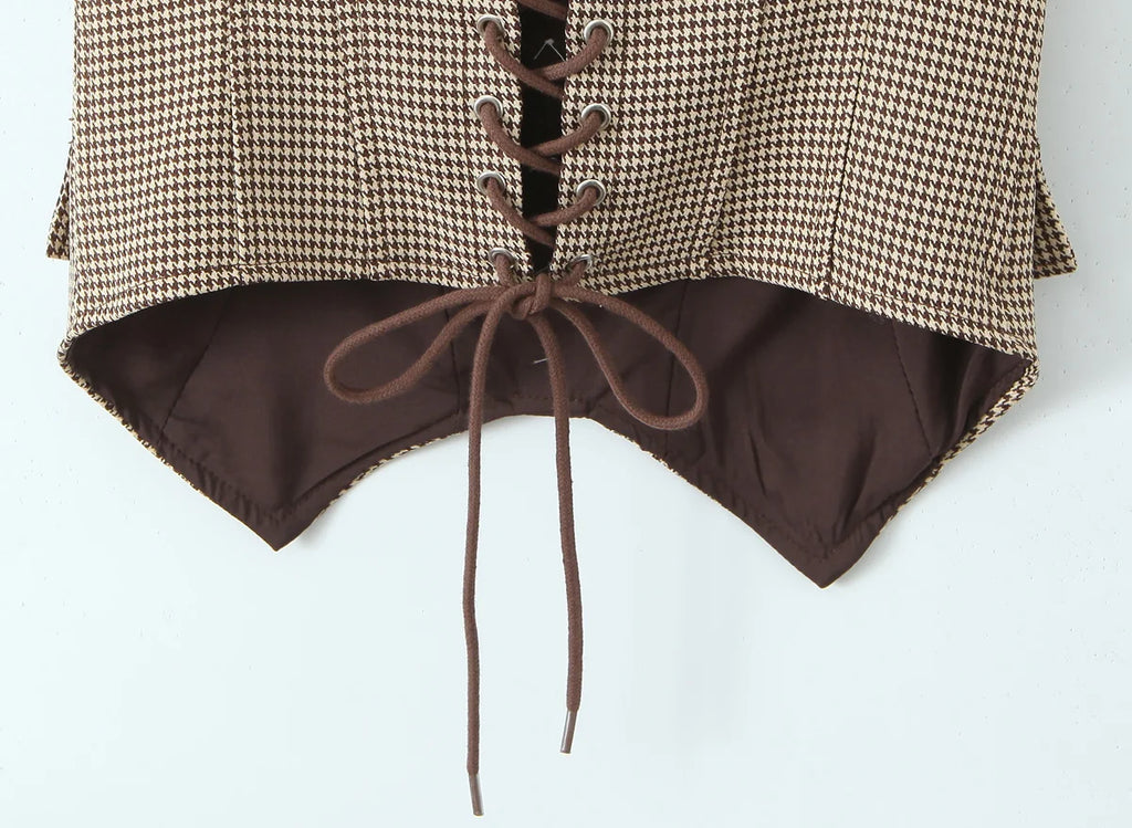 MELANIE PLAID CORSET