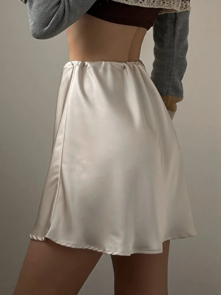 INNA SATIN MINI SKIRT