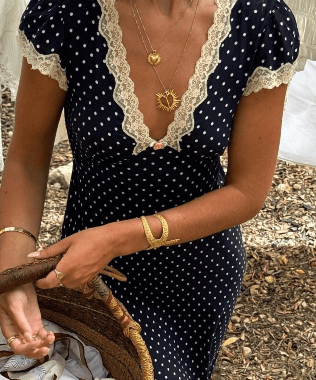 MARGO POLKA DOT MIDI DRESS