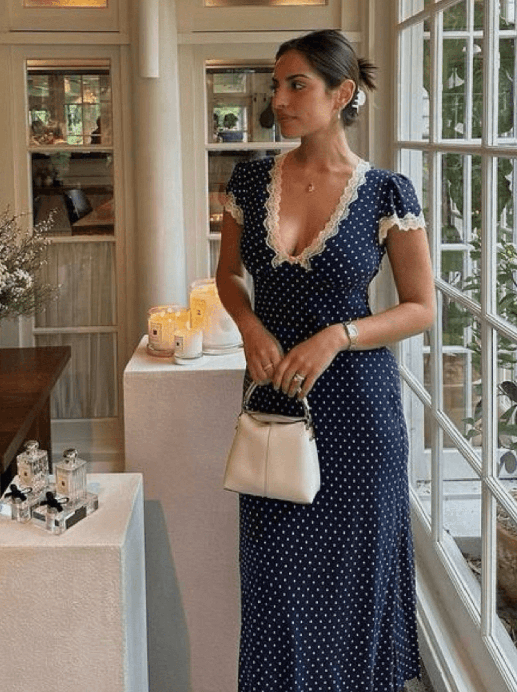 MARGO POLKA DOT MIDI DRESS