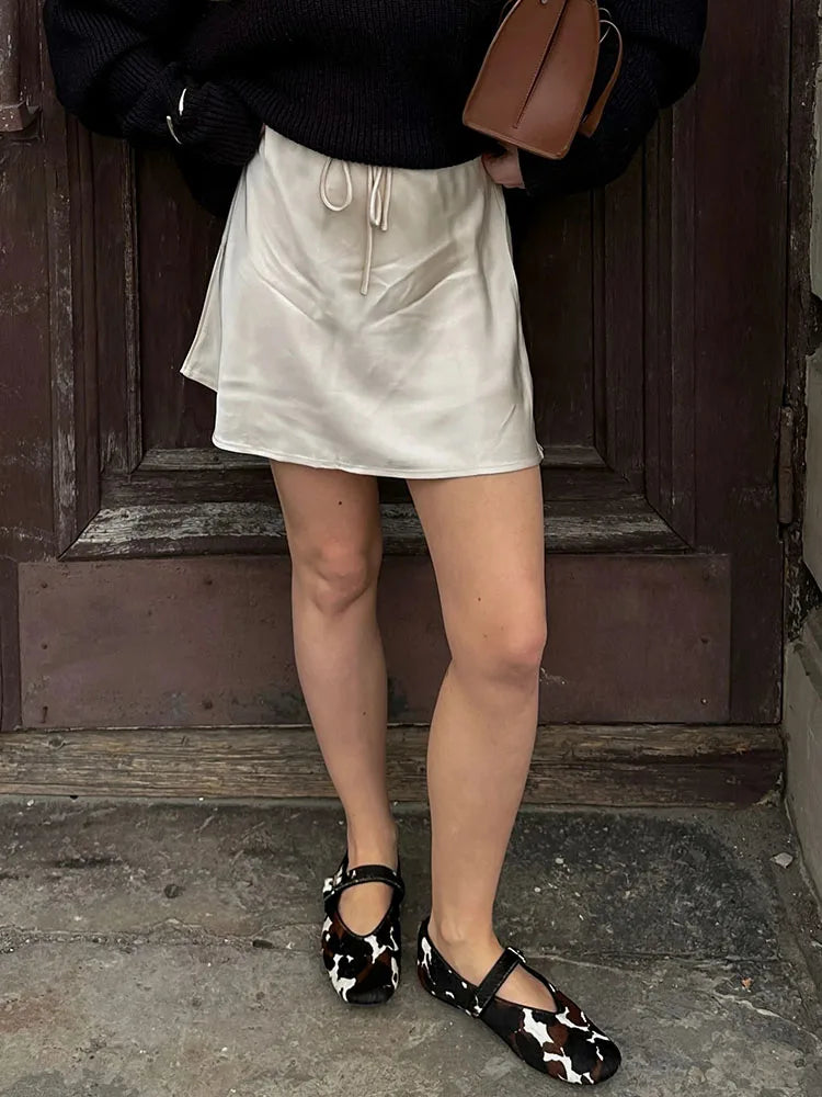 INNA SATIN MINI SKIRT