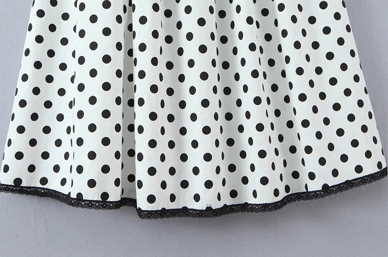 ENSLE POLKA DOT MIDI DRESS