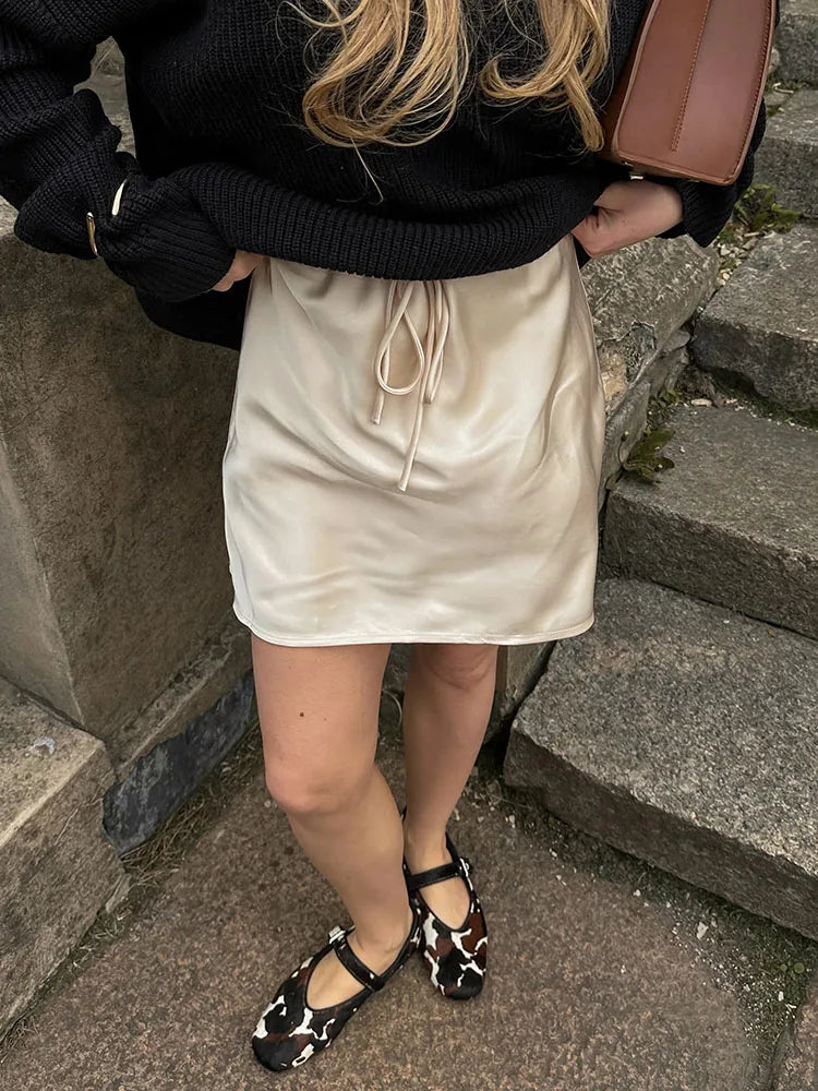 INNA SATIN MINI SKIRT