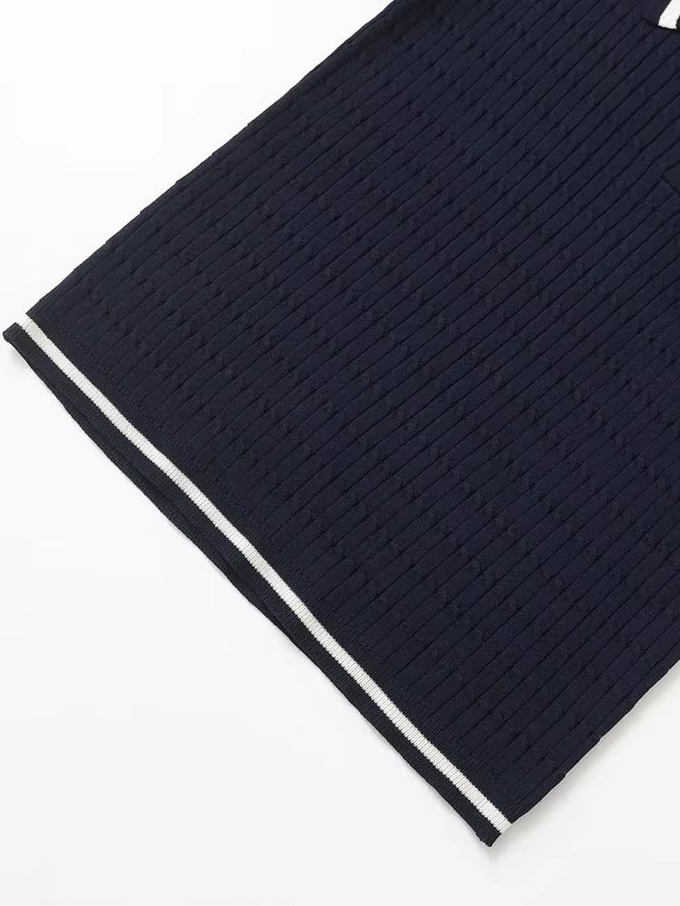 HALLIE KNIT POLO T-SHIRT