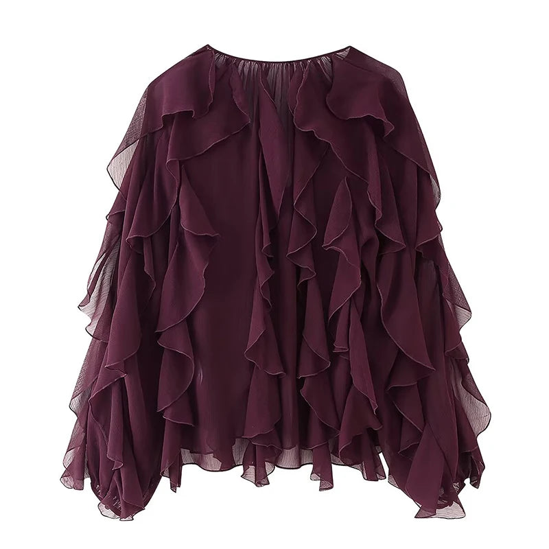 CHIARA RUFFLE BLOUSE