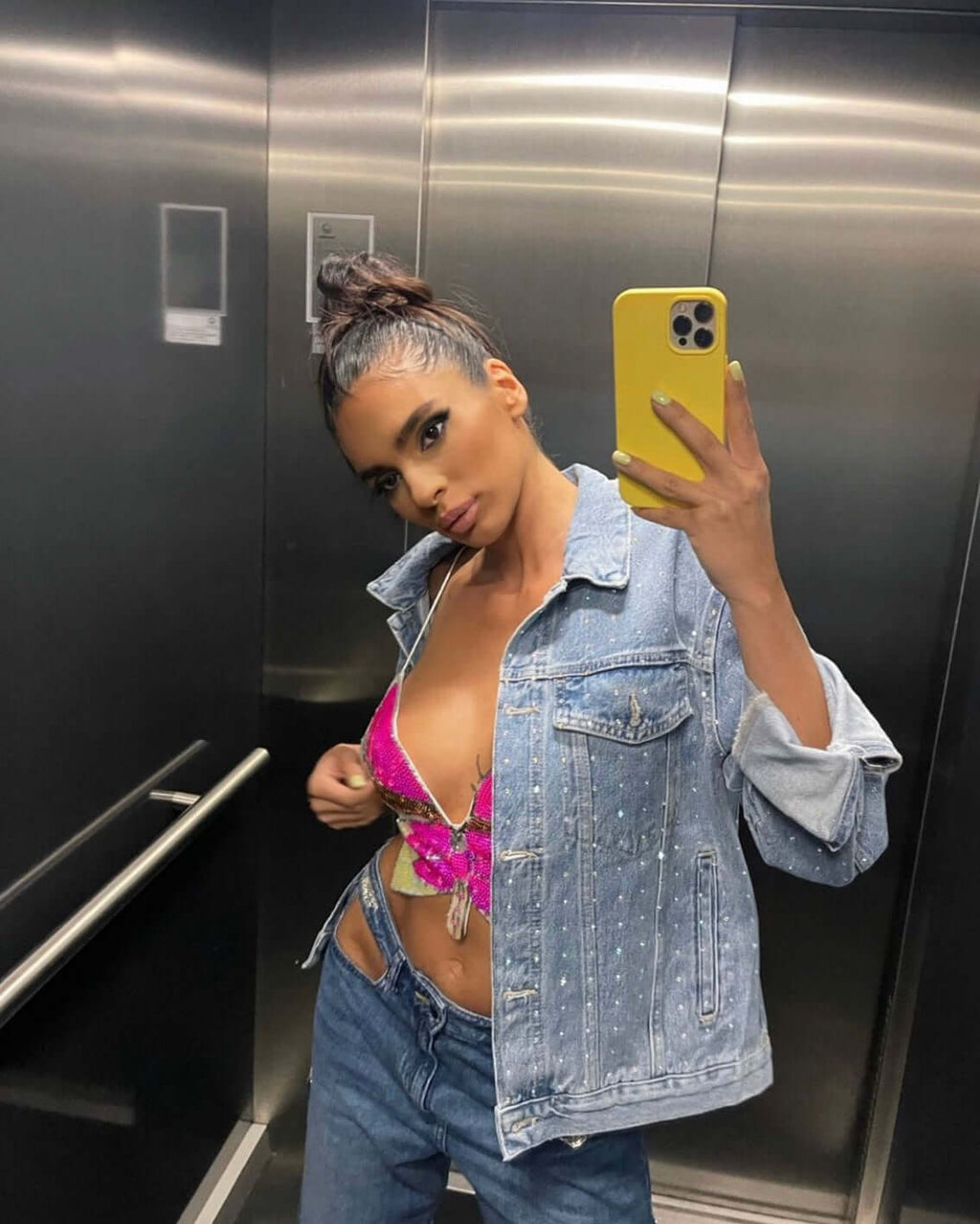 HALSEY BUTTERFLY SEQUIN TOP